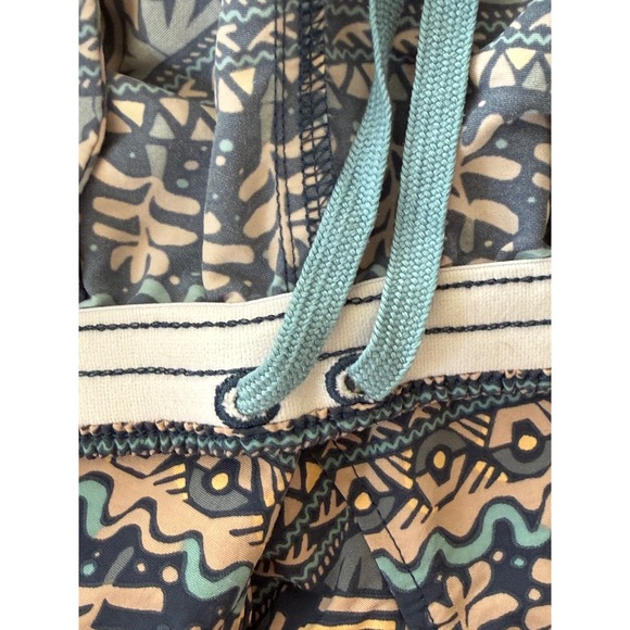 Patagonia Baggie 5" shorts Geometric Print Drawstring Waist Blue Tan Large - Picture 6 of 8